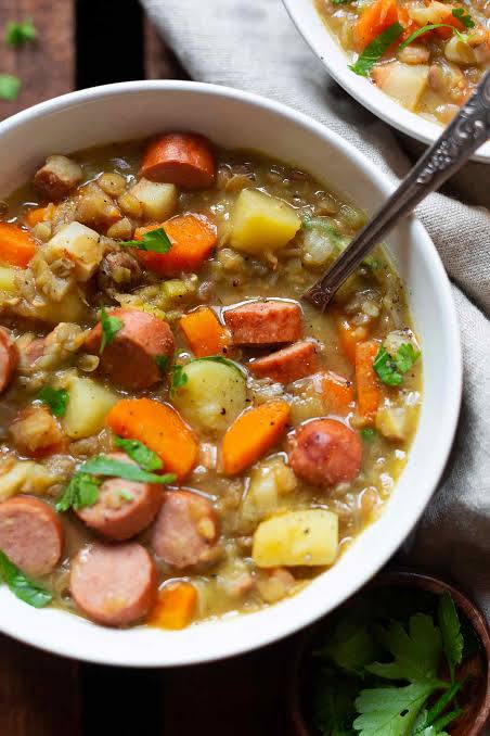 Luxemburgische Linsensuppe